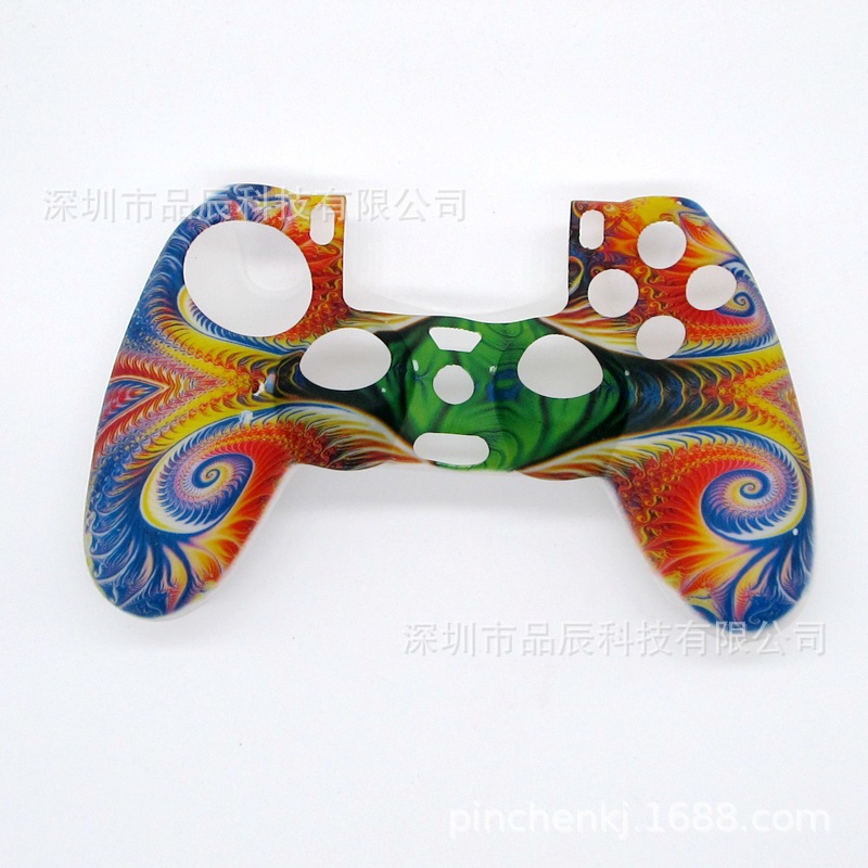 New PS4 silicone case PS4 controller silicone case camouflage silicone case protective case spray paint feel watercolor case