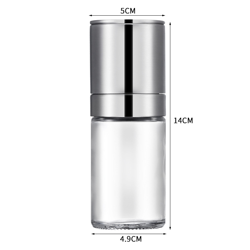 304 stainless steel manual pepper grinder spice grinder household freshly ground Sichuan pepper sea salt glass seasoning bottle