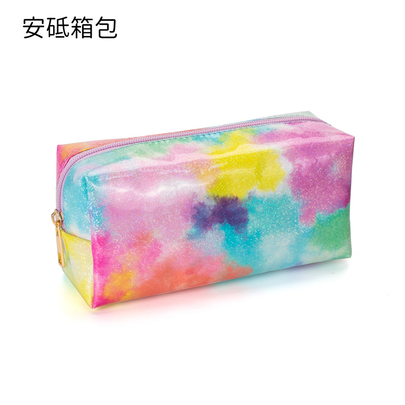 New Tie-Dye Multicolored Cosmetic Bag Storage Bag Multifunctional Handheld Toiletry Bag Tattoo and Nail Art Tool Box