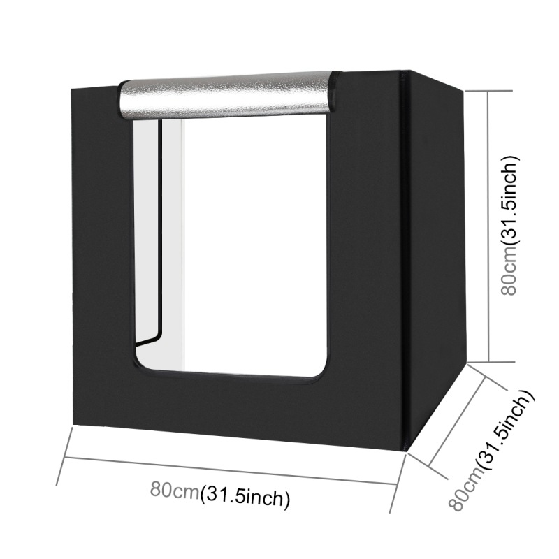 LED Portable Photo Studio Kit 80CM Professional Softbox Photography Box Photo Softbox Light Box Kit