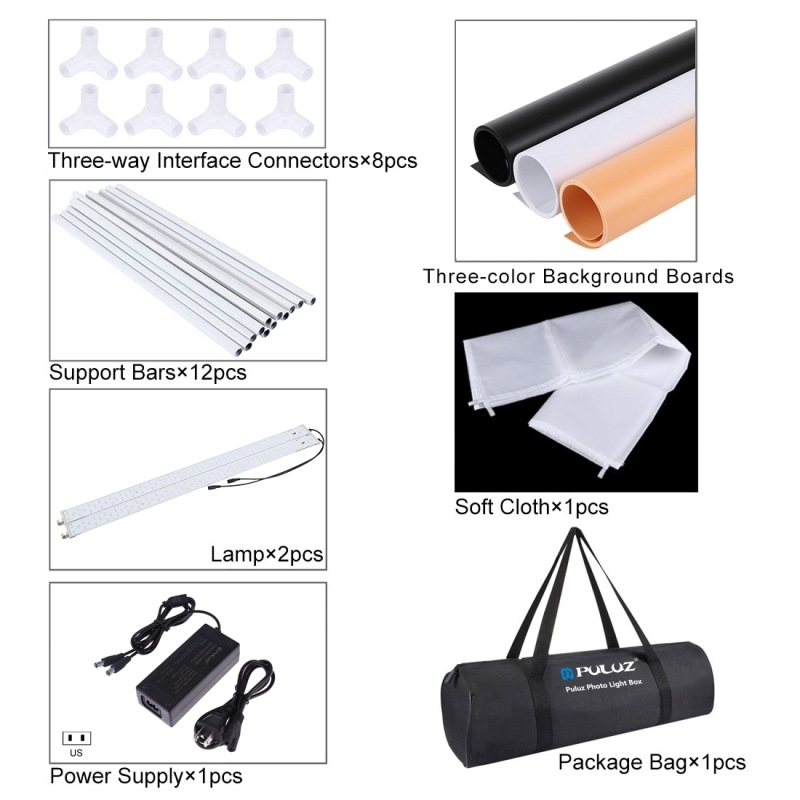 LED Portable Photo Studio Kit 80CM Professional Softbox Photography Box Photo Softbox Light Box Kit