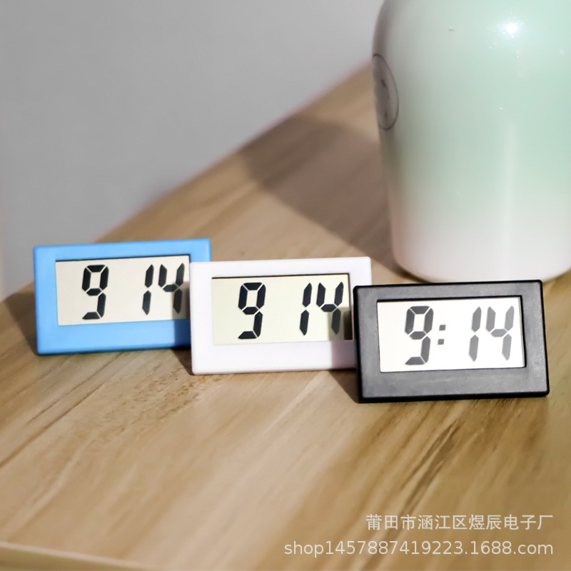 Bedroom Simple Small Electronic Watch Portable Elderly Large Character Watch Student Exam Silent Desktop Clock Mini Home Use