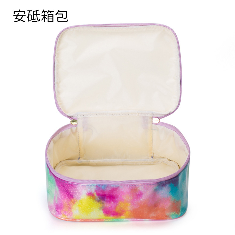 New Tie-Dye Multicolored Cosmetic Bag Storage Bag Multifunctional Handheld Toiletry Bag Tattoo and Nail Art Tool Box