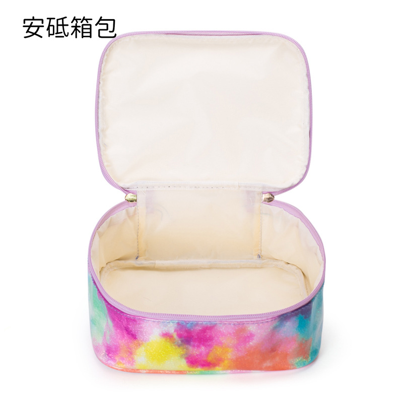 New Tie-Dye Multicolored Cosmetic Bag Storage Bag Multifunctional Handheld Toiletry Bag Tattoo and Nail Art Tool Box