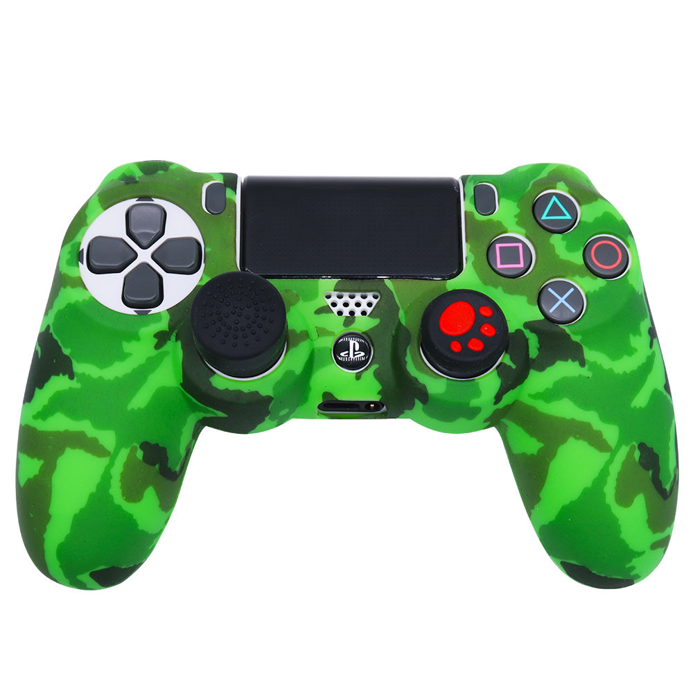 New PS4 silicone case PS4 controller silicone case camouflage silicone case protective case spray paint feel watercolor case