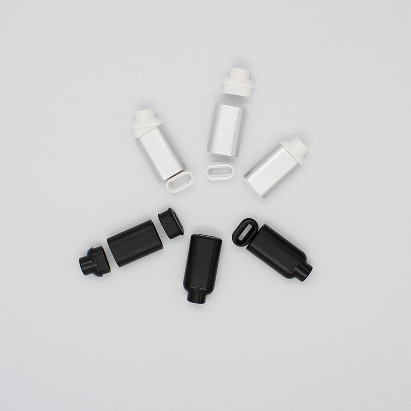 Type-C digital audio headphone plug aluminum alloy shell + rubber plug charging data cable repair accessory digital