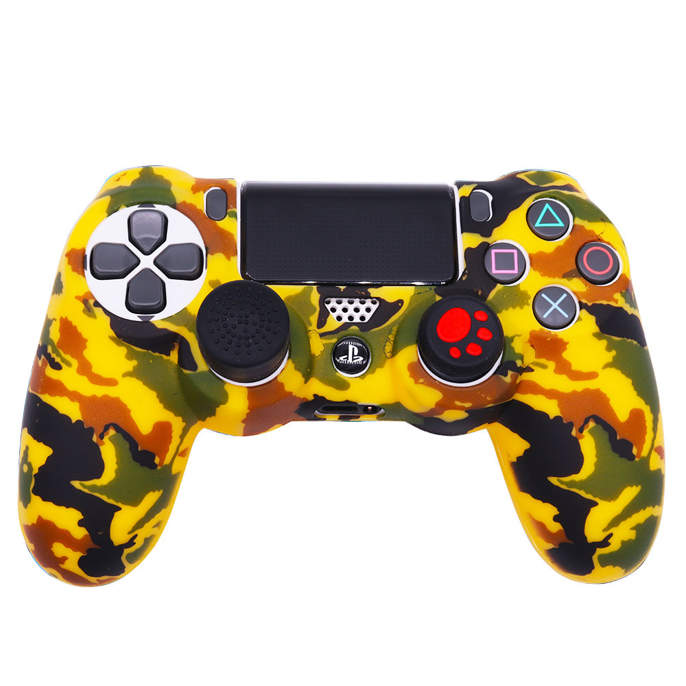 New PS4 silicone case PS4 controller silicone case camouflage silicone case protective case spray paint feel watercolor case