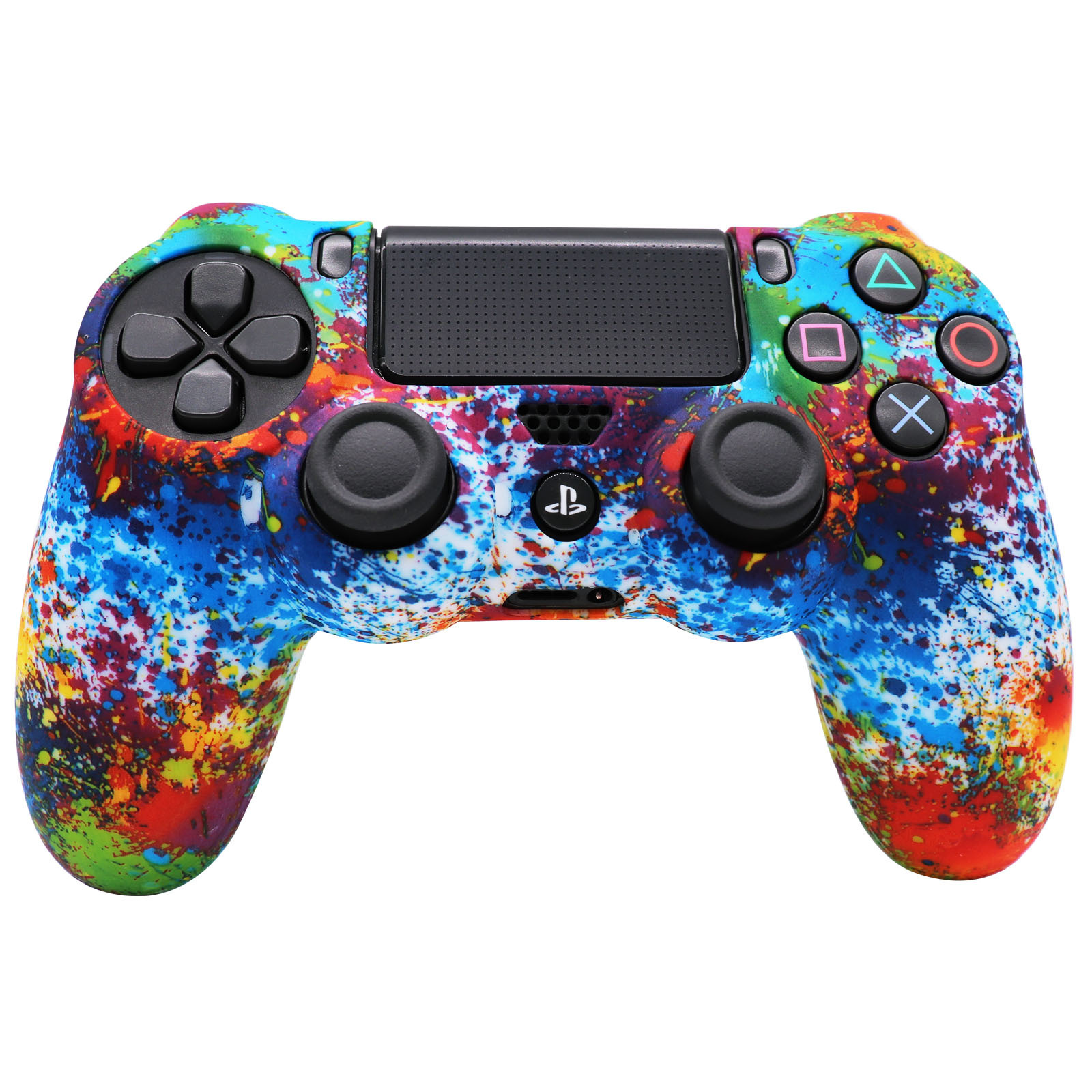 New PS4 silicone case PS4 controller silicone case camouflage silicone case protective case spray paint feel watercolor case
