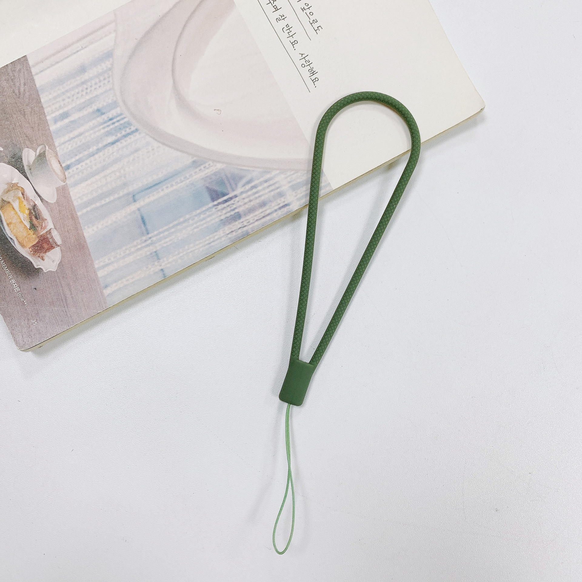 Braided Silicone Lanyard Short Wrist Lanyard Hand Warmer Small Fan Humidifier Speaker USB Drive Phone Pendant