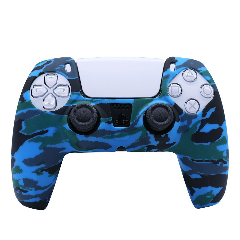 PS5 silicone case game controller silicone case camouflage water print case protective cover spray paint feel watercolor case PS5 accessory
