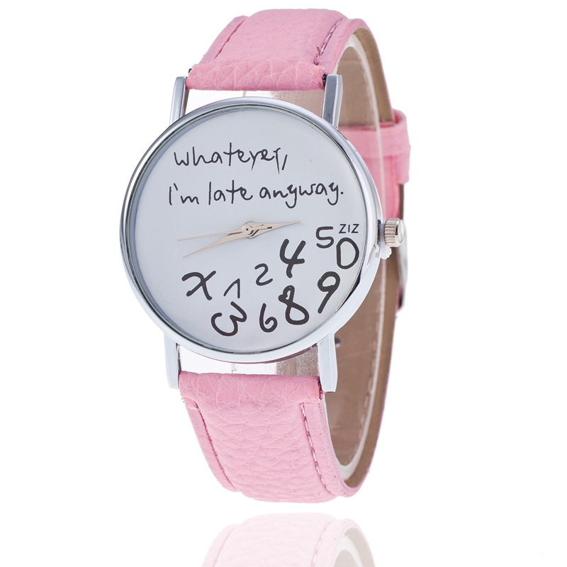 e-bay belt watch I'm already late Geneva women's belt watch