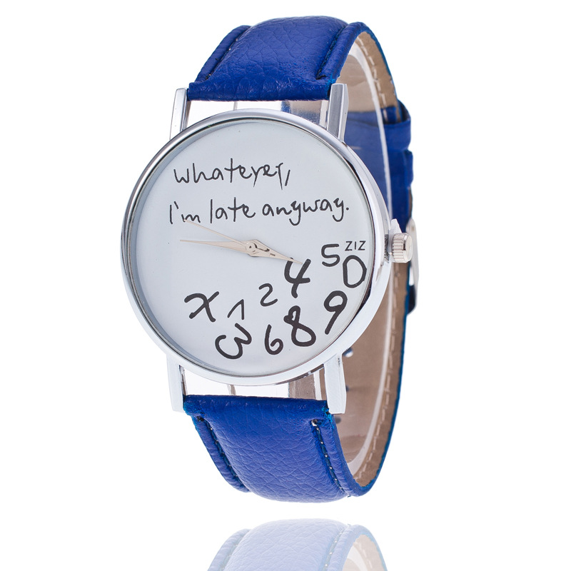 e-bay belt watch I'm already late Geneva women's belt watch