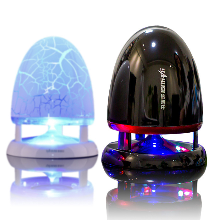 801 Bullet Computer Speaker with Light USB Mini Speaker Anti-Interference Multimedia Heavy Bass Speaker