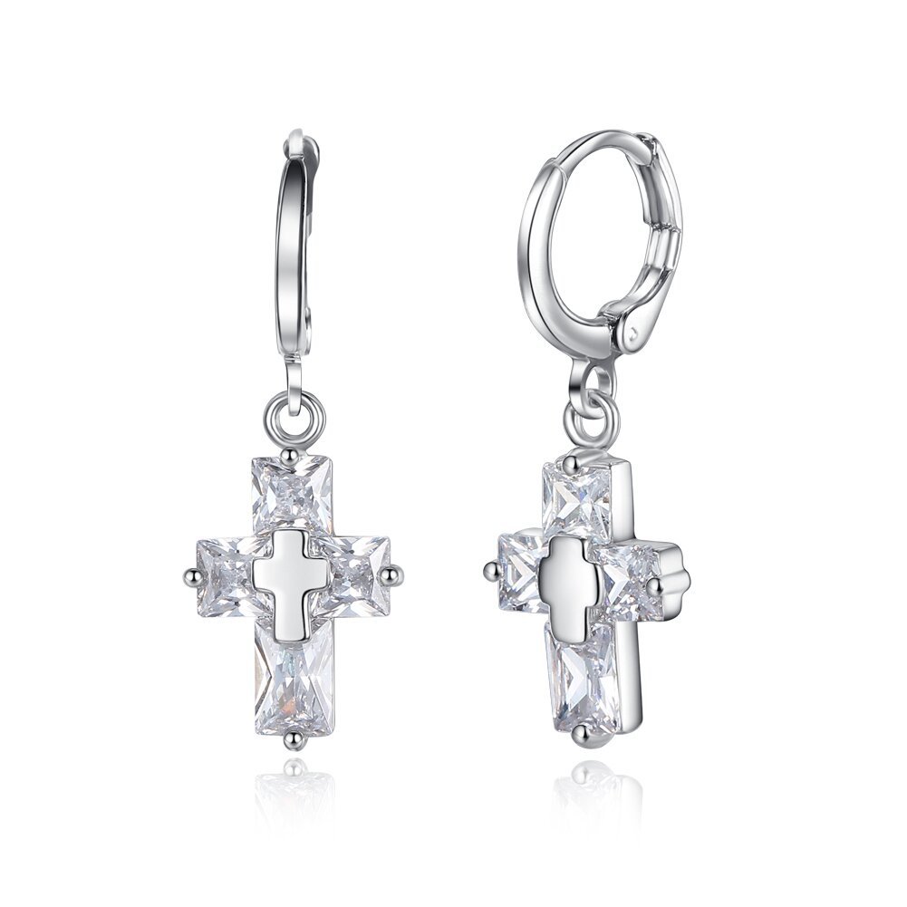 Ear Cuff Women Cross Zircon Earring Exquisite Zircon Ear Cuff Accessory