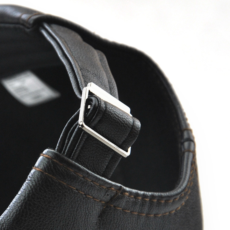 New autumn/winter men's baseball cap, leather simple style outdoor baseball cap