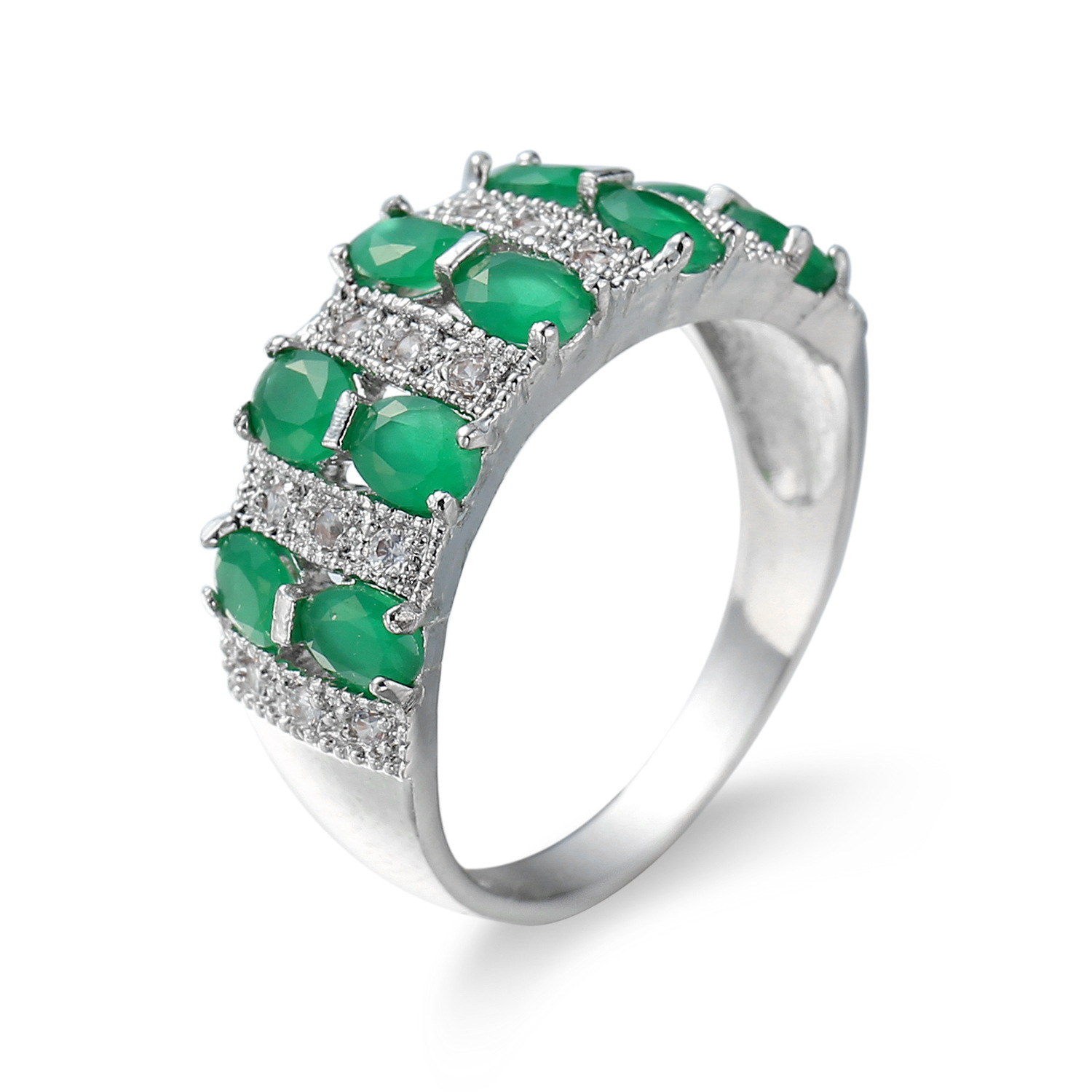 Hand Jewelry Fashion Romantic Colorful Zircon Ring Design INS Women's Accessories
