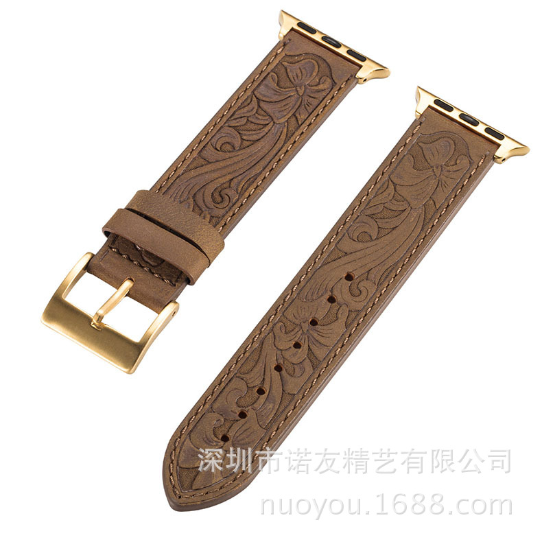 Replacement smart watch strap genuine leather wristband watch