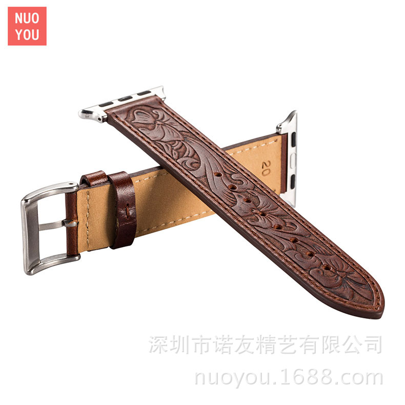 Replacement smart watch strap genuine leather wristband watch
