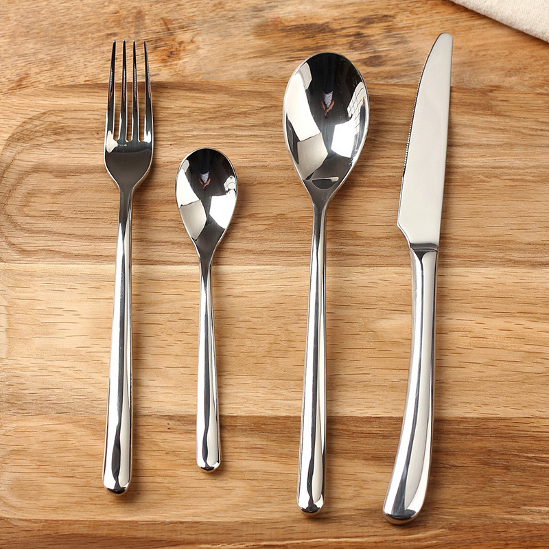 French Moonlight series stainless steel western tableware set steak knife fork spoon western knife dessert spoon