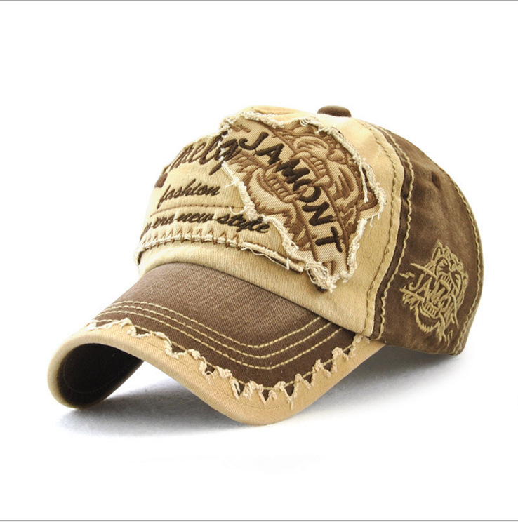 Tiger head sun hat for women, embroidered baseball cap for men, outdoor casual cap