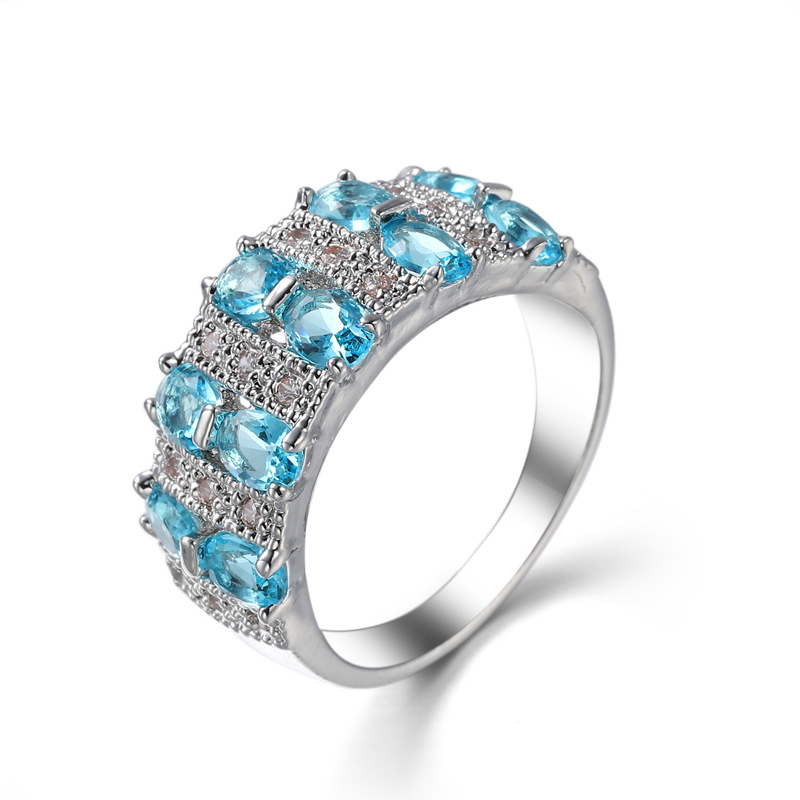 Hand Jewelry Fashion Romantic Colorful Zircon Ring Design INS Women's Accessories