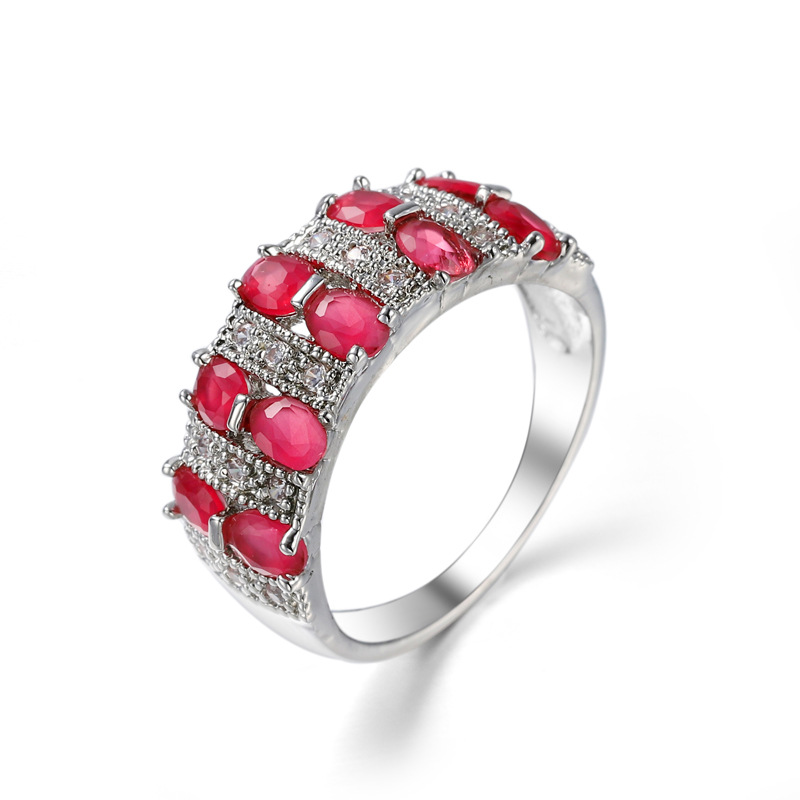 Hand Jewelry Fashion Romantic Colorful Zircon Ring Design INS Women's Accessories
