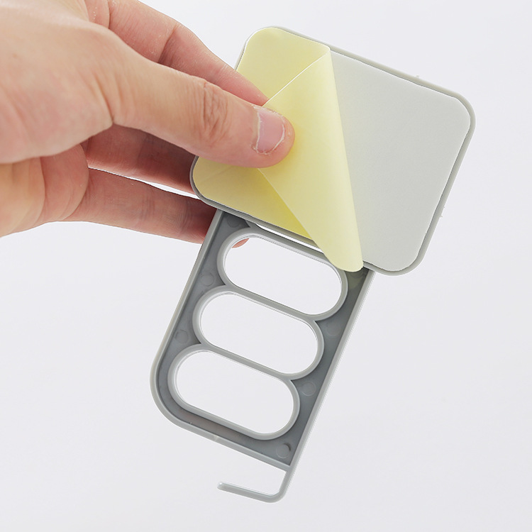 Clothing storage hook foldable hanger, household invisible clothes hook, plastic wall-mounted rack