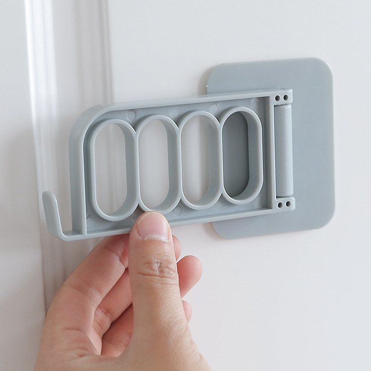 Clothing storage hook foldable hanger, household invisible clothes hook, plastic wall-mounted rack