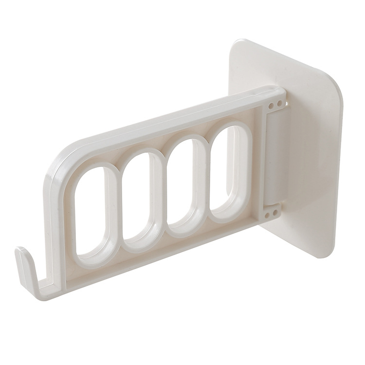 Clothing storage hook foldable hanger, household invisible clothes hook, plastic wall-mounted rack