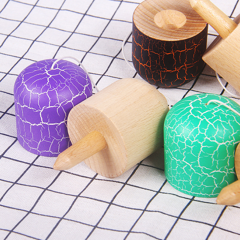 Wooden Superb Feel Skill Cup, Cracked Pill Top Cup, Sword Cup, Skill Ball and Sword Ball Interactive Toy