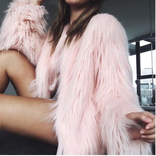 Plus size faux fur coat jacket faux fur Haining faux fur style