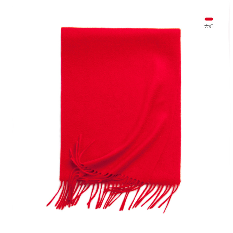 Inner Mongolia specialty pure cashmere solid color scarf long tassel plain color cold-proof cashmere shawl warm neck warmer