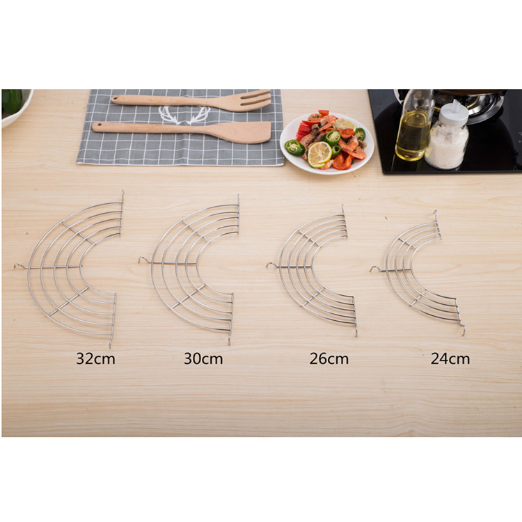 304 stainless steel oil draining rack, semicircular pot edge oil control rack, frying oil filter rack, drip oil rack, oil separation rack