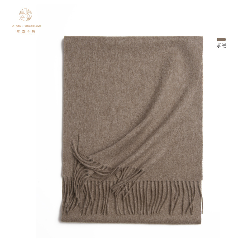 Inner Mongolia women's solid color wool scarf autumn and winter warm plain color small shawl warm neck warmer