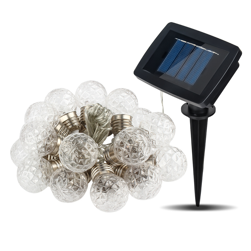 Solar LED string light garden stake lawn light remote control solar pineapple bubble light string