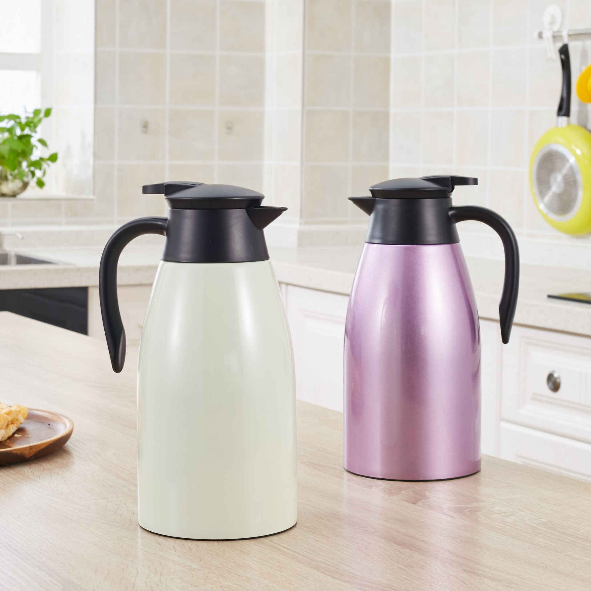 304 Stainless Steel Welcome Kettle Vacuum Insulated Kettle Double-Layer Vacuum Household Large Capacity 2L Hot Water Bottle Gift