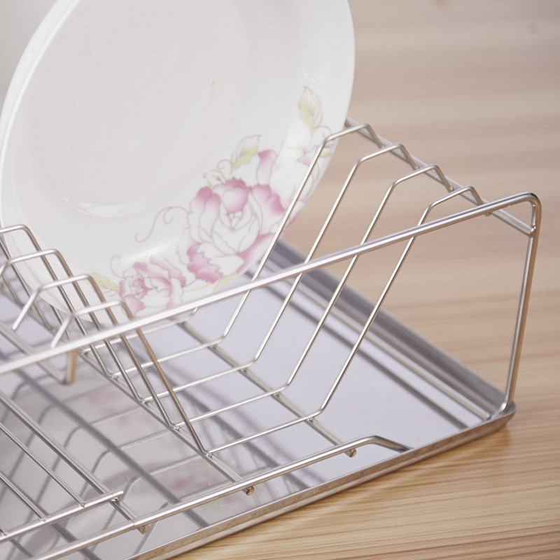 Stainless Steel Kitchen Bowl Dish Storage Rack Multifunctional Double-Layer Tabletop Bowl Rack Dish Rack Drain Rack Kitchen Supplies