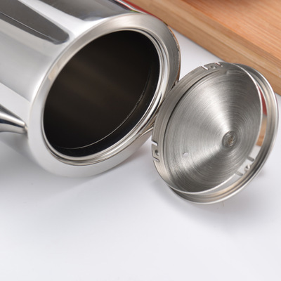 304 Stainless Steel Oil Can Kitchen Household Non-Drip Oil Bottle Restaurant Commercial Food Grade Large Capacity Oil Storage