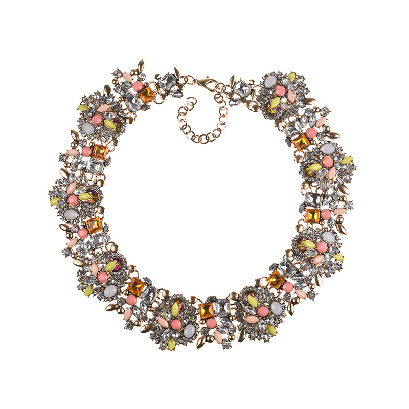 Necklace necklace crystal gem collarbone chain accessories new product
