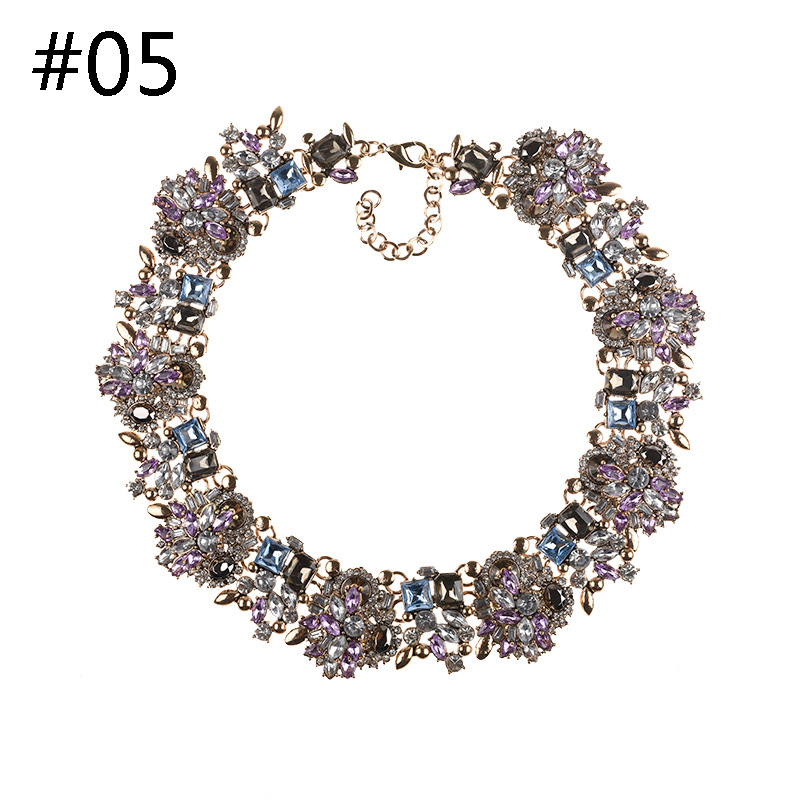 Necklace necklace crystal gem collarbone chain accessories new product