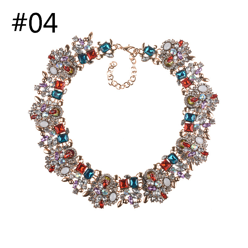 Necklace necklace crystal gem collarbone chain accessories new product