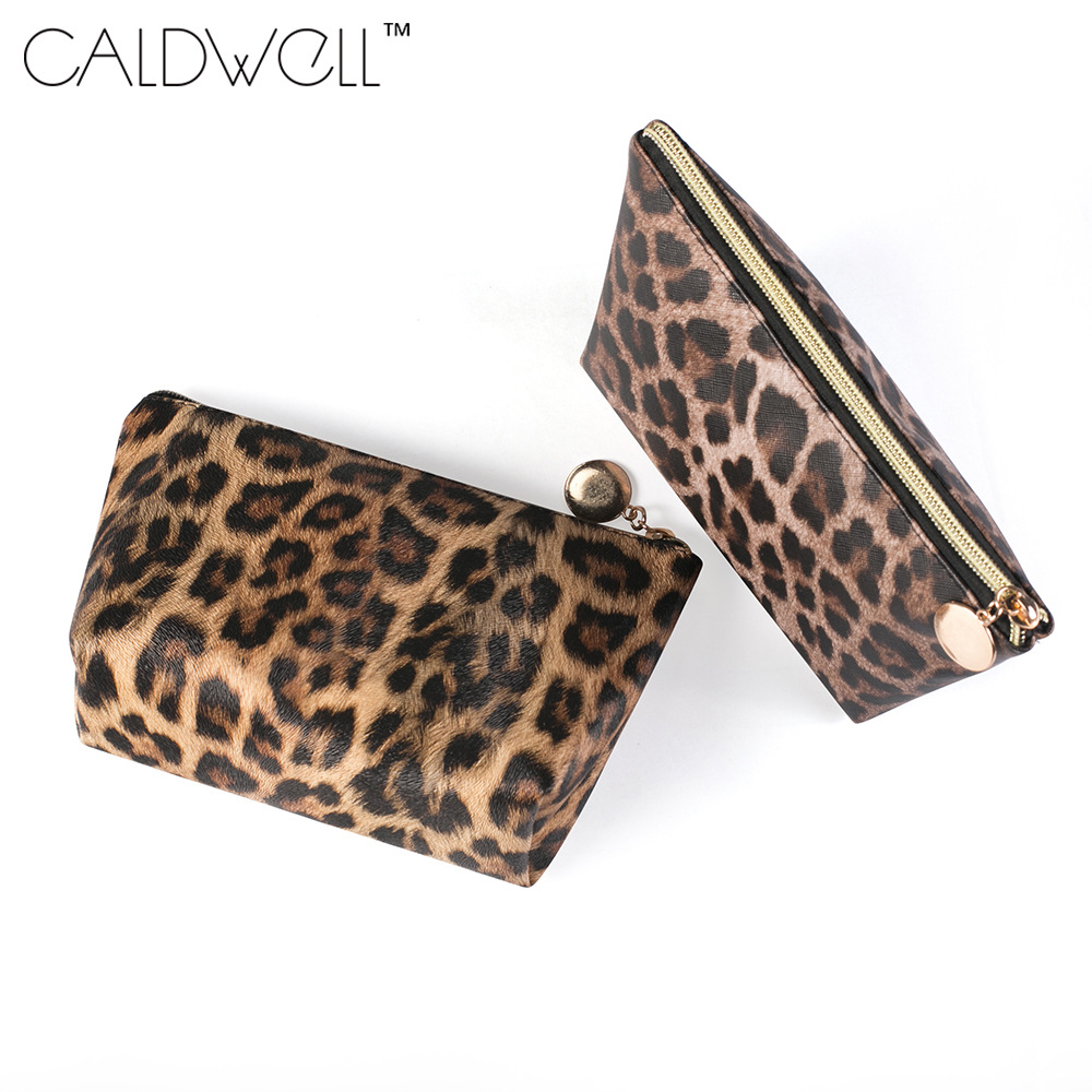 New Leopard Print Dumpling Cosmetic Bag Large Capacity Multifunctional Portable Storage Bag Three-Piece Set Women's Bag