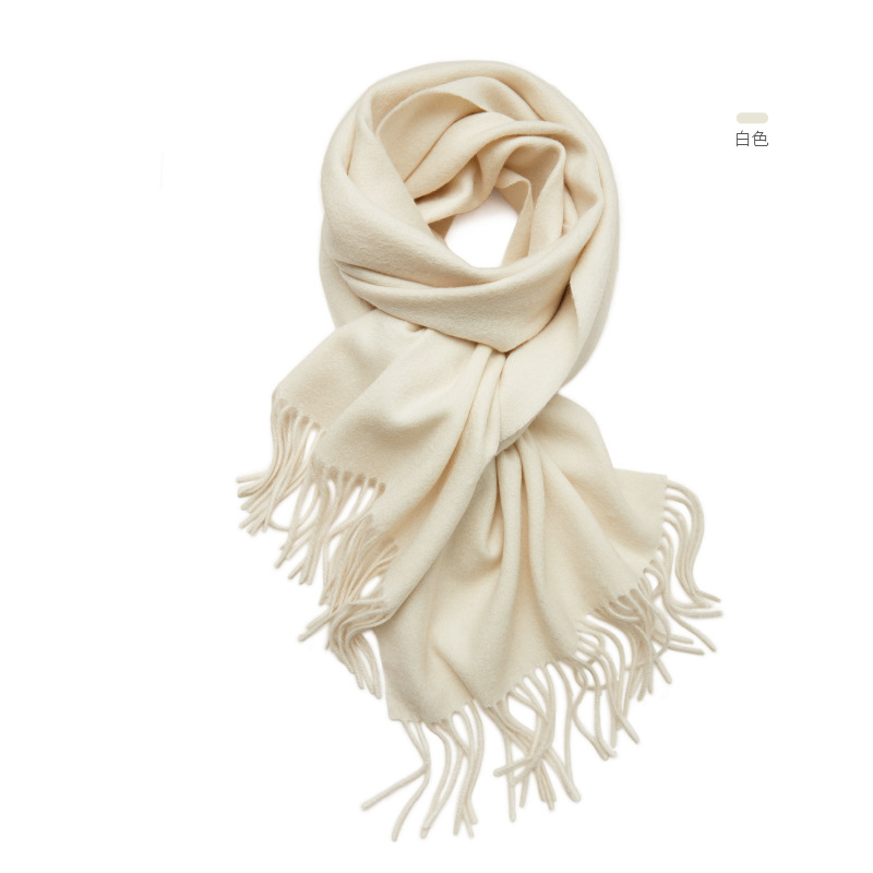 Inner Mongolia women's solid color wool scarf autumn and winter warm plain color small shawl warm neck warmer
