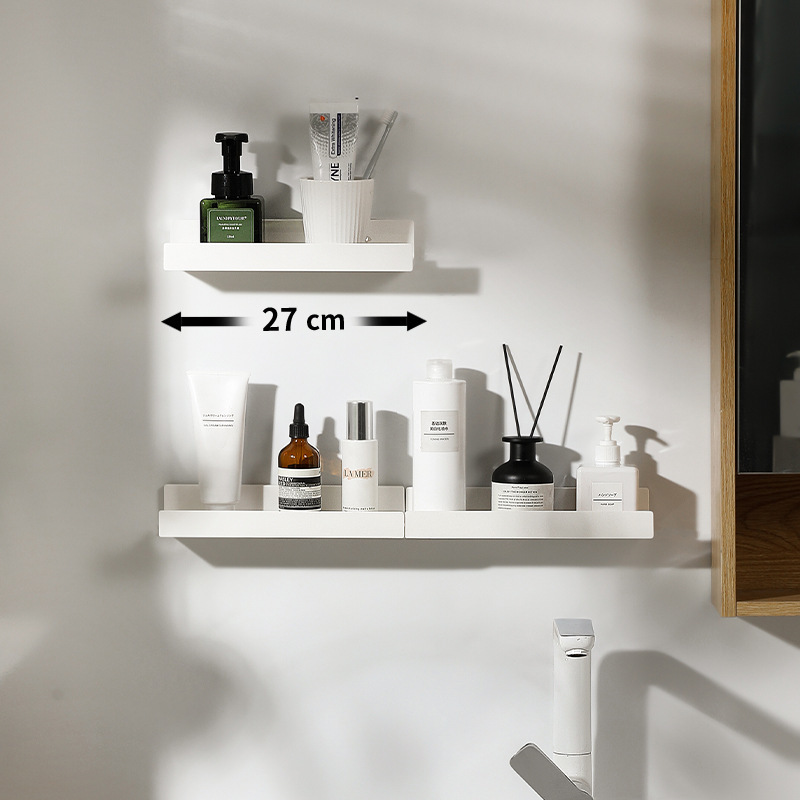 I-shaped shelf ABS material no drilling bathroom storage wall-mounted bathroom sink shelf wholesale