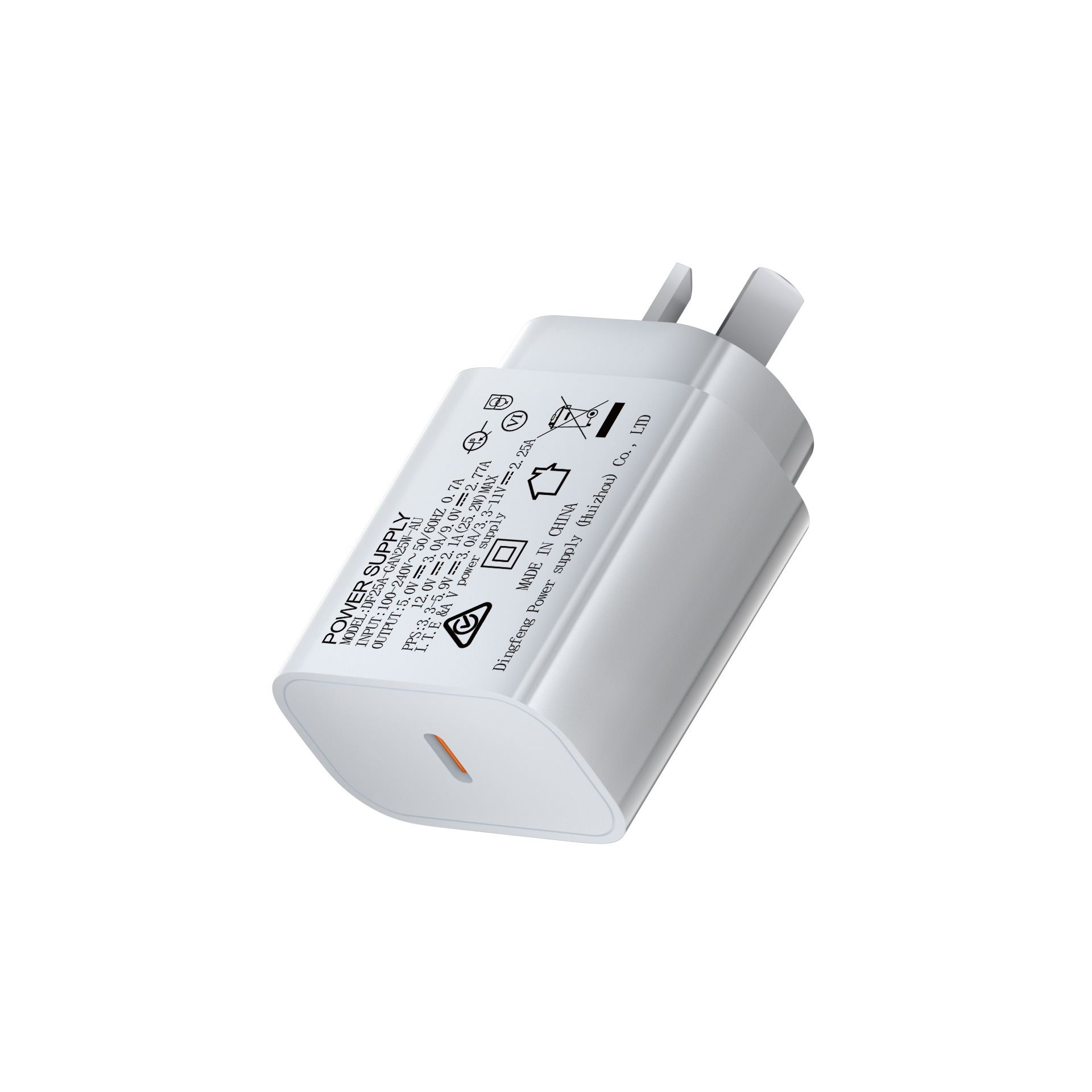 AU SAA/RCM certified PD25W charger type-c compatible with Samsung Apple phone PD fast charging charging head