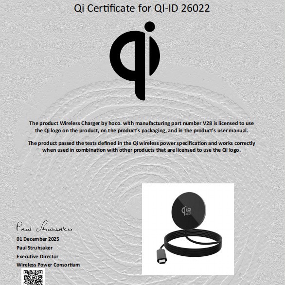 QI2.2 25W Wireless Charger Certificate Obtained, Derivative Available, Compatible with Apple Google Samsung 25W Wireless Charging