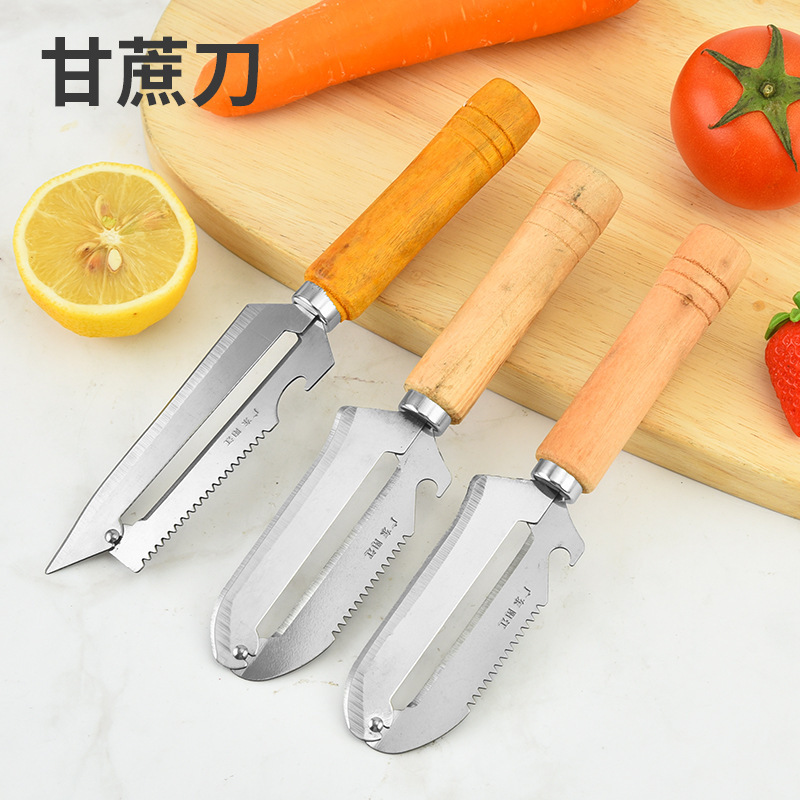Stainless Steel Peeler Sugarcane Knife Pineapple Peeler Fruit Shop Cane Peeling Knife Peeler
