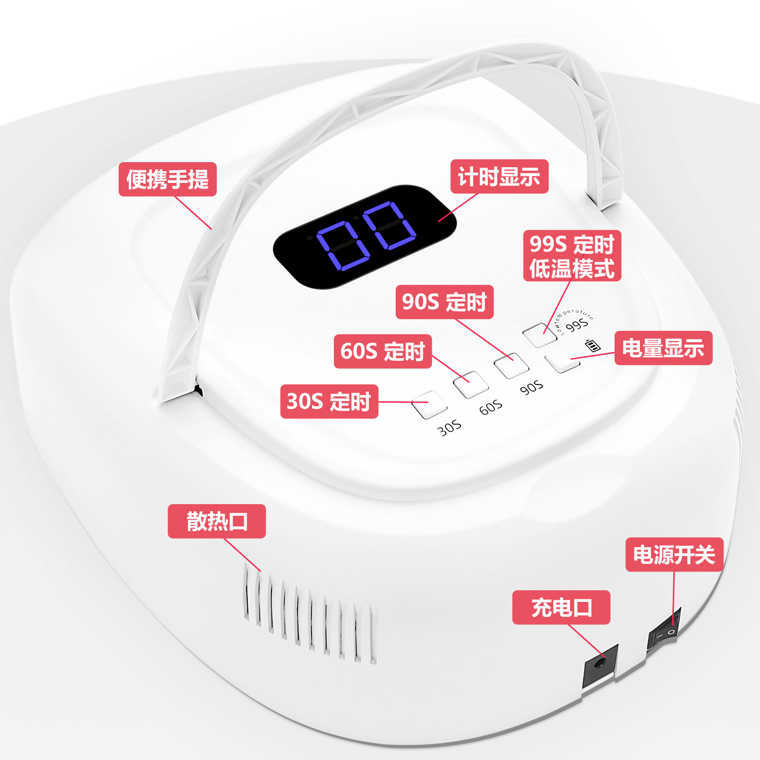 New Nail Lamp 60W Nail Machine S20 Wireless Charging Nail UV Lamp LED Nail Dryer