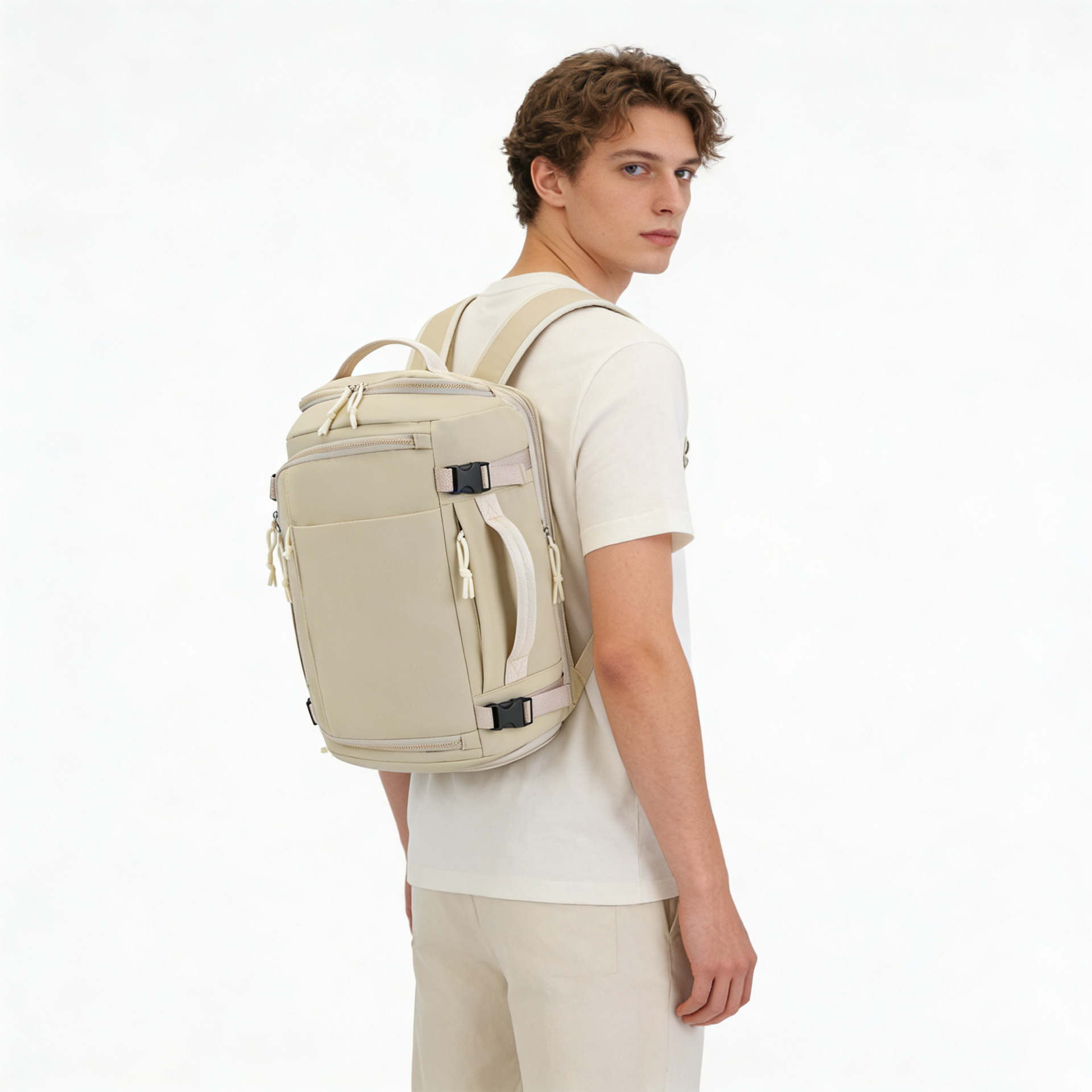 Large capacity waterproof backpack men women universal business travel bag computer bag backpack lightweight expandable sports bag