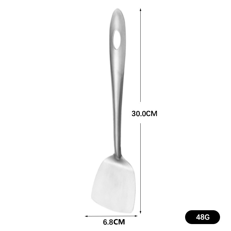 Stainless steel soup spoon slotted spoon thickened soup spoon soup ladle restaurant long-handled hot pot spoon cooking spatula slotted spatula set